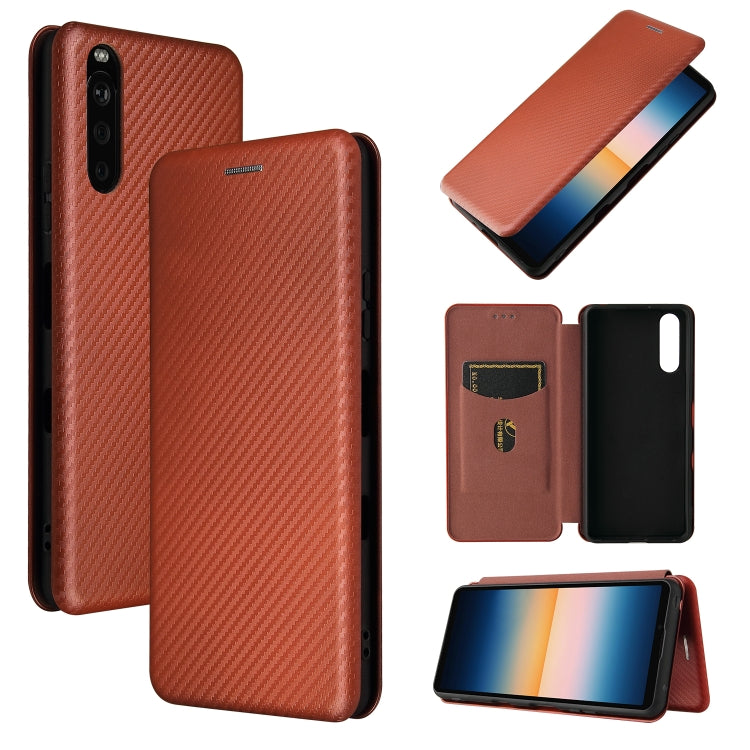 Carbon Fiber Texture Magnetic Horizontal Flip TPU + PC + PU Leather Case with Card Slot