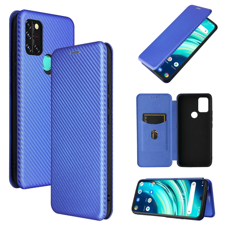 Carbon Fiber Texture Magnetic Horizontal Flip TPU + PC + PU Leather Case with Card Slot