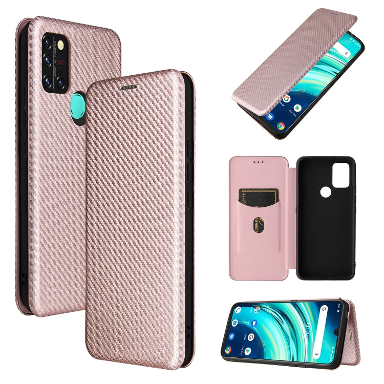 Carbon Fiber Texture Magnetic Horizontal Flip TPU + PC + PU Leather Case with Card Slot