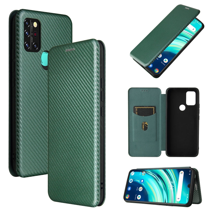 Carbon Fiber Texture Magnetic Horizontal Flip TPU + PC + PU Leather Case with Card Slot