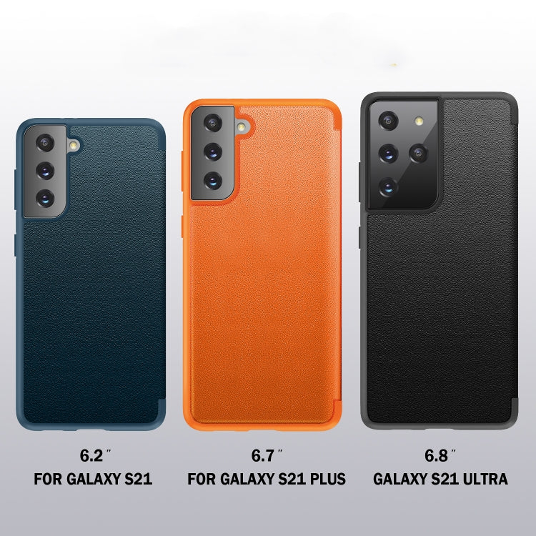 Magnetic Side Window View Shockproof Horizontal Flip Leather Case, For Samsung Galaxy S21 5G, For Samsung Galaxy S21+ 5G, For Samsung Galaxy S21 Ultra 5G, For Samsung Galaxy A12, For Samsung Galaxy S20 FE