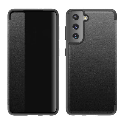 Magnetic Side Window View Shockproof Horizontal Flip Leather Case, For Samsung Galaxy S21 5G, For Samsung Galaxy S21+ 5G, For Samsung Galaxy S21 Ultra 5G, For Samsung Galaxy A12, For Samsung Galaxy S20 FE