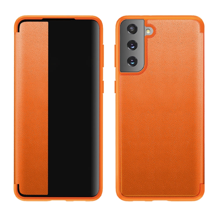 Magnetic Side Window View Shockproof Horizontal Flip Leather Case, For Samsung Galaxy S21 5G, For Samsung Galaxy S21+ 5G, For Samsung Galaxy S21 Ultra 5G, For Samsung Galaxy A12, For Samsung Galaxy S20 FE