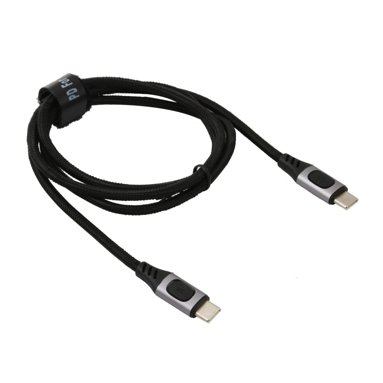 100W 5A USB-C / Type-C Male to USB-C / Type-C Male PD Fast Charging Braided Data Cable