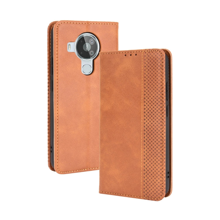 Magnetic Buckle Retro Crazy Horse Texture Horizontal Flip Leather Case with Holder & Card Slots & Photo Frame, Series 1