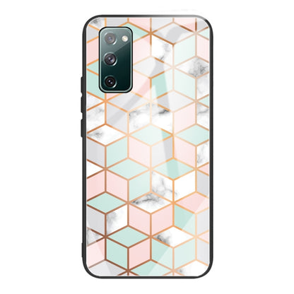 Marble Tempered Glass Back Cover TPU Border Case