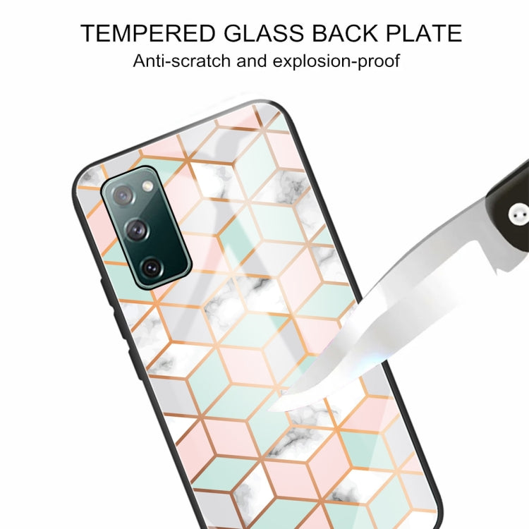 Marble Tempered Glass Back Cover TPU Border Case