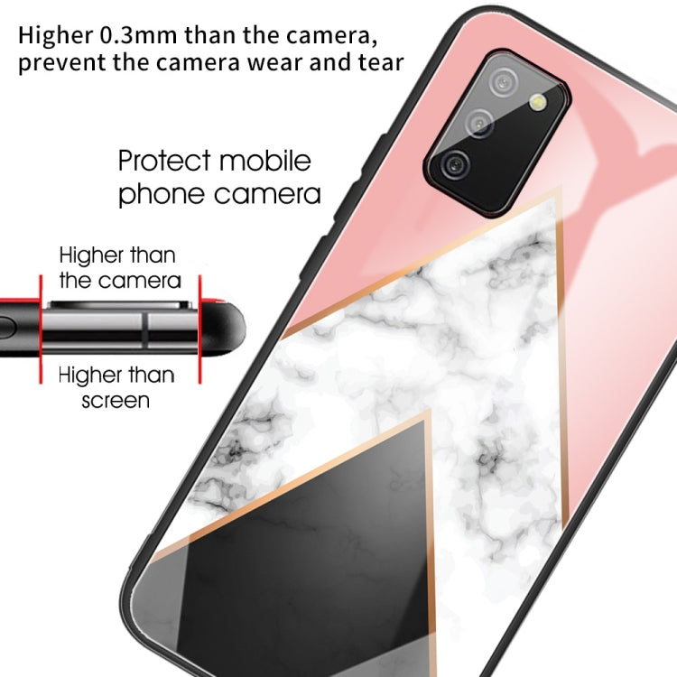 Marble Tempered Glass Back Cover TPU Border Case