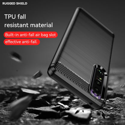 Brushed Texture Carbon Fiber TPU Case