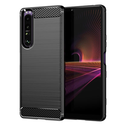 Brushed Texture Carbon Fiber TPU Case, For Sony Xperia 1 III, For Sony Xperia 10 III