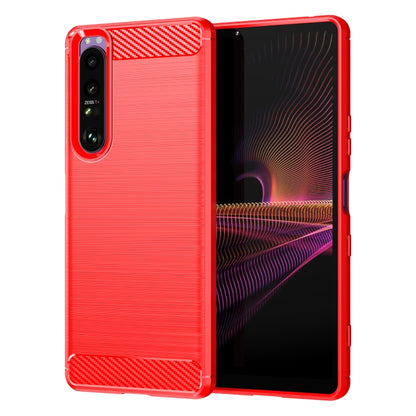 Brushed Texture Carbon Fiber TPU Case, For Sony Xperia 1 III, For Sony Xperia 10 III