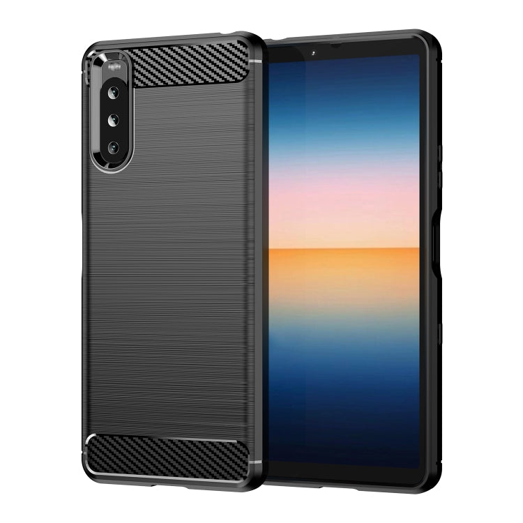 Brushed Texture Carbon Fiber TPU Case, For Sony Xperia 1 III, For Sony Xperia 10 III