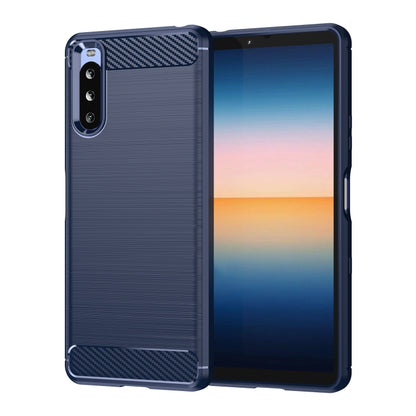 Brushed Texture Carbon Fiber TPU Case, For Sony Xperia 1 III, For Sony Xperia 10 III