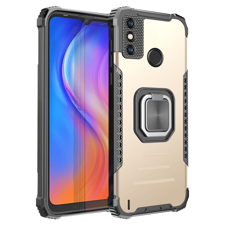 Fierce Warrior Series Armor All-inclusive Shockproof Aluminum Alloy + TPU Protective Case with Ring Holder