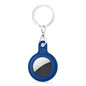 Gel Leather Case Cover with Switchable Keychain Ring for AirTag 2nd Gen / AirTag 1st Gen