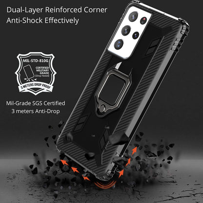 Carbon Fiber Protective Case with 360 Degree Rotating Ring Holder