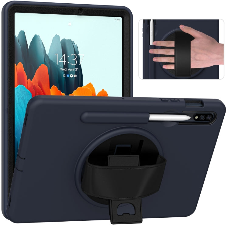 360 Degree Rotation PC + TPU Protective Case with Holder & Hand-strap & Pen Slot