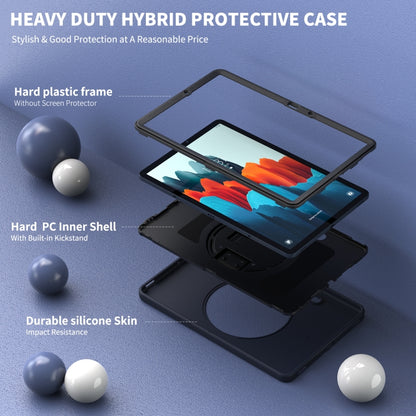 360 Degree Rotation PC + TPU Protective Case with Holder & Hand-strap & Pen Slot