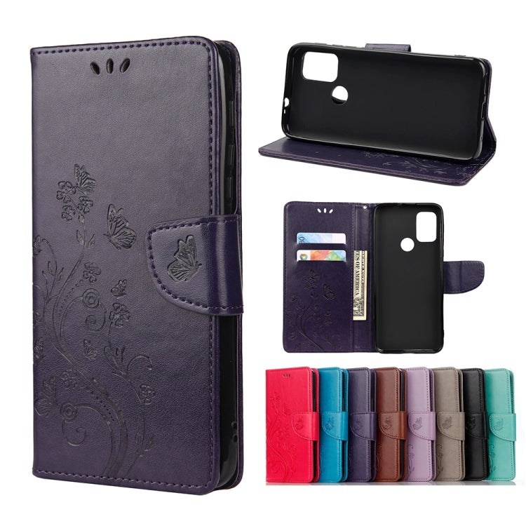 Butterfly Flower Pattern Horizontal Flip Leather Case with Holder & Card Slots & Wallet, Series 1