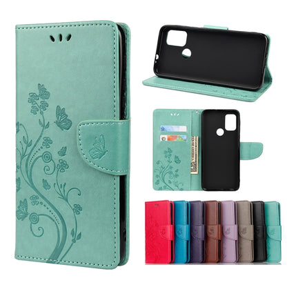 Butterfly Flower Pattern Horizontal Flip Leather Case with Holder & Card Slots & Wallet, Series 1