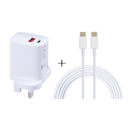 20W USB-C / Type-C + USB Ports Charger with 100W Type-C to Type-C Fast Charging Cable, 1m Type-C to Type-C, UK Plug, 1m Type-C to Type-C, US Plug, 1m Type-C to Type-C, EU Plug, 2m Type-C to Type-C, UK Plug, 2m Type-C to Type-C, US Plug
