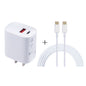 20W USB-C / Type-C + USB Ports Charger with 100W Type-C to Type-C Fast Charging Cable, 1m Type-C to Type-C, UK Plug, 1m Type-C to Type-C, US Plug, 1m Type-C to Type-C, EU Plug, 2m Type-C to Type-C, UK Plug, 2m Type-C to Type-C, US Plug