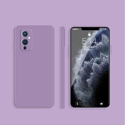 Solid Color Imitation Liquid Silicone Straight Edge Dropproof Full Coverage Protective Case, For OnePlus 8T, For OnePlus 9