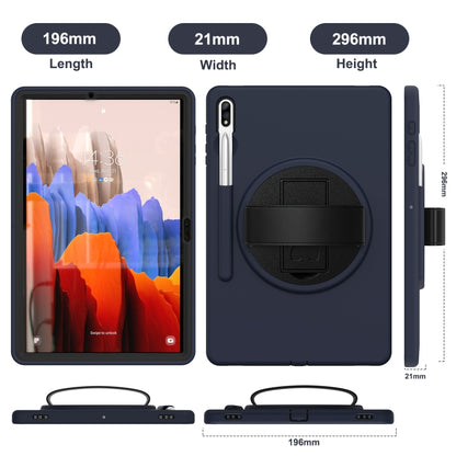 360 Degree Rotation PC + TPU Protective Case with Holder & Hand-strap & Pen Slot