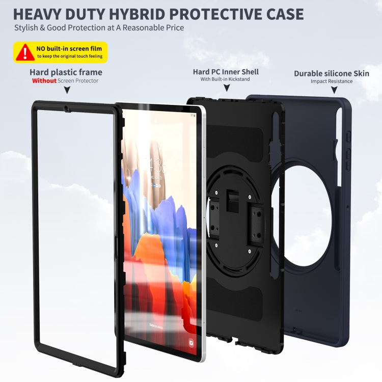 360 Degree Rotation PC + TPU Protective Case with Holder & Hand-strap & Pen Slot