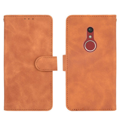 Solid Color Skin Feel Magnetic Buckle Horizontal Flip Calf Texture PU Leather Case with Holder & Card Slots & Wallet