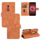 Solid Color Skin Feel Magnetic Buckle Horizontal Flip Calf Texture PU Leather Case with Holder & Card Slots & Wallet