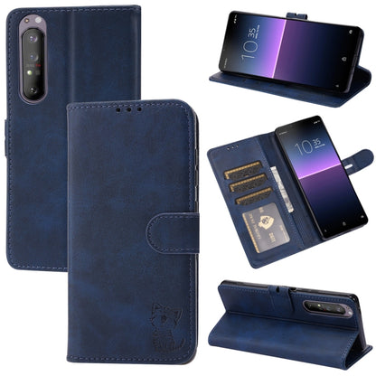 Embossed Happy Cat Pattern Horizontal Flip Leather Case with Holder & Card Slots & Wallet