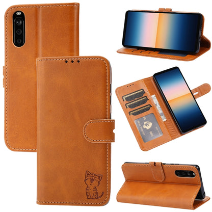 Embossed Happy Cat Pattern Horizontal Flip Leather Case with Holder & Card Slots & Wallet