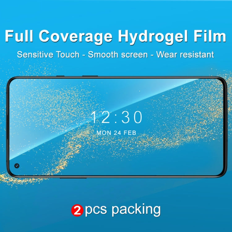 2 PCS IMAK Curved Full Screen Hydrogel Film Front Protector, For OnePlus 9R 5G