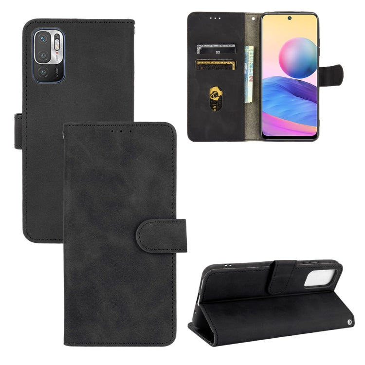 Solid Color Skin Feel Magnetic Buckle Horizontal Flip Calf Texture PU Leather Case with Holder & Card Slots & Wallet