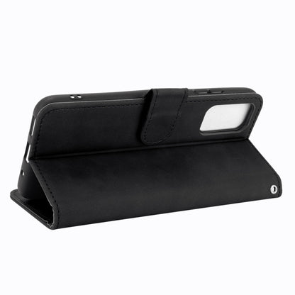 Solid Color Skin Feel Magnetic Buckle Horizontal Flip Calf Texture PU Leather Case with Holder & Card Slots & Wallet