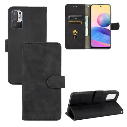Solid Color Skin Feel Magnetic Buckle Horizontal Flip Calf Texture PU Leather Case with Holder & Card Slots & Wallet