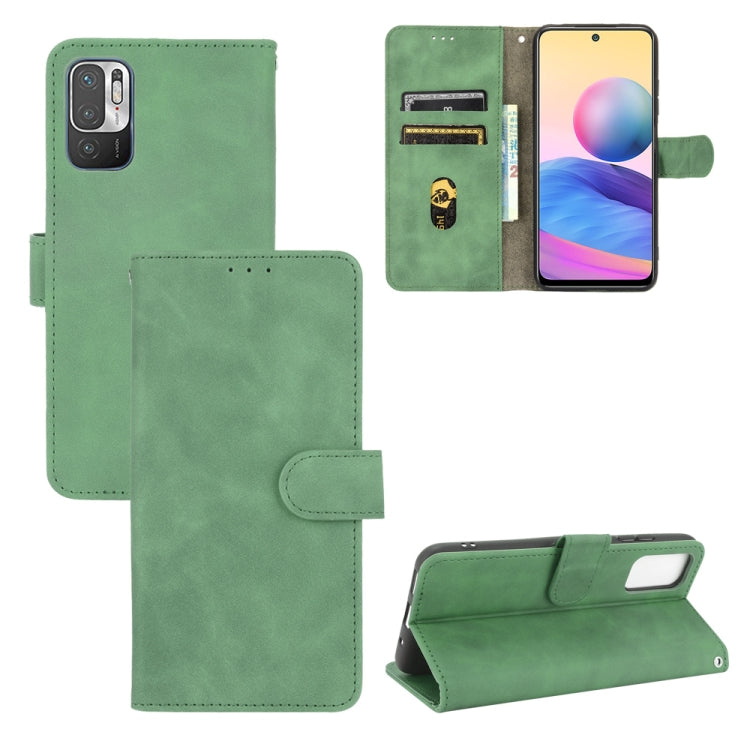 Solid Color Skin Feel Magnetic Buckle Horizontal Flip Calf Texture PU Leather Case with Holder & Card Slots & Wallet