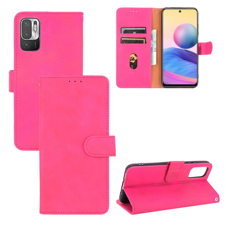 Solid Color Skin Feel Magnetic Buckle Horizontal Flip Calf Texture PU Leather Case with Holder & Card Slots & Wallet