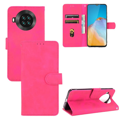 Solid Color Skin Feel Magnetic Buckle Horizontal Flip Calf Texture PU Leather Case with Holder & Card Slots & Wallet