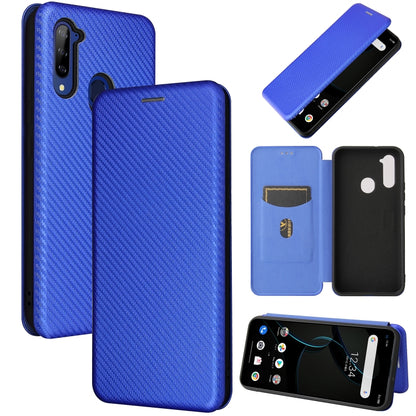 Carbon Fiber Texture Magnetic Horizontal Flip TPU + PC + PU Leather Case with Card Slot, For Oukitel C23 Pro, For Samsung Galaxy A22 4G, For ZTE Libero 5G