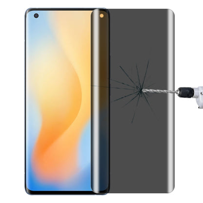 For OnePlus 9 Pro No Fingerprint Unlock 0.3mm 9H Surface Hardness 3D Curved Surface Privacy Glass Film