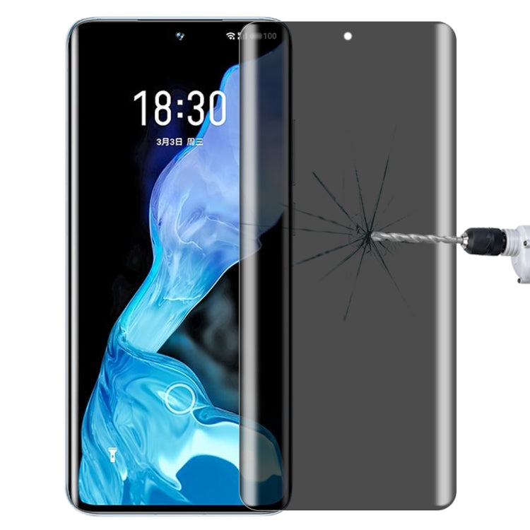 For OnePlus 9 Pro No Fingerprint Unlock 0.3mm 9H Surface Hardness 3D Curved Surface Privacy Glass Film