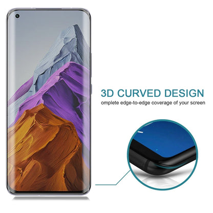 For OnePlus 9 Pro No Fingerprint Unlock 0.3mm 9H Surface Hardness 3D Curved Surface Privacy Glass Film