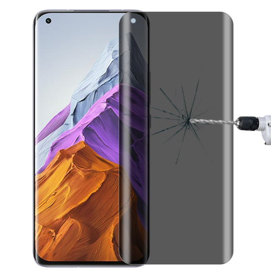 For OnePlus 9 Pro No Fingerprint Unlock 0.3mm 9H Surface Hardness 3D Curved Surface Privacy Glass Film