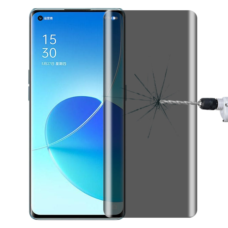 For OnePlus 9 Pro No Fingerprint Unlock 0.3mm 9H Surface Hardness 3D Curved Surface Privacy Glass Film