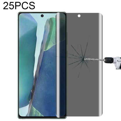 For OnePlus 9 Pro No Fingerprint Unlock 25pcs 0.3mm 9H Surface Hardness 3D Curved Surface Privacy Glass Film, For OnePlus 8 Pro (25 PCS), For Xiaomi Mi 11 (25 PCS), For vivo X50 Pro (25 PCS), For OPPO Reno5 Pro 5G (25 PCS), For OnePlus 9 Pro (25 PCS)  ...