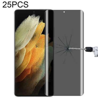 For OnePlus 9 Pro No Fingerprint Unlock 25pcs 0.3mm 9H Surface Hardness 3D Curved Surface Privacy Glass Film