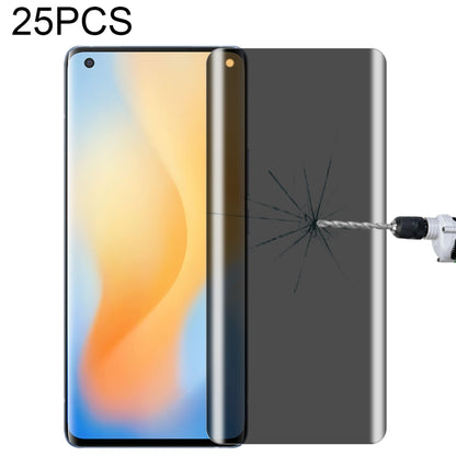 For OnePlus 9 Pro No Fingerprint Unlock 25pcs 0.3mm 9H Surface Hardness 3D Curved Surface Privacy Glass Film, For OnePlus 8 Pro (25 PCS), For Xiaomi Mi 11 (25 PCS), For vivo X50 Pro (25 PCS), For OPPO Reno5 Pro 5G (25 PCS), For OnePlus 9 Pro (25 PCS)  ...