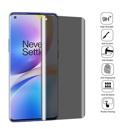 For OnePlus 9 Pro No Fingerprint Unlock 25pcs 0.3mm 9H Surface Hardness 3D Curved Surface Privacy Glass Film